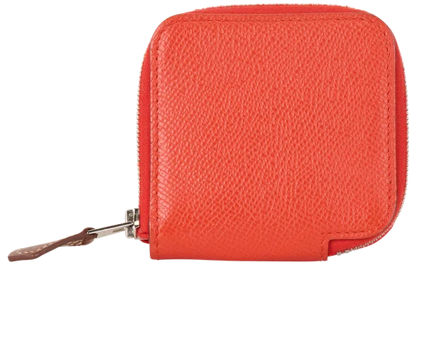 Hermès Small Silk 'In Change Purse in Orange Leather from Designer Exchange