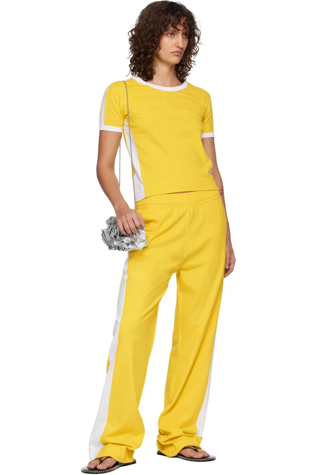 Dries Van Noten Yellow Contrasting Trousers, photo 4 of 4 from SSENSE