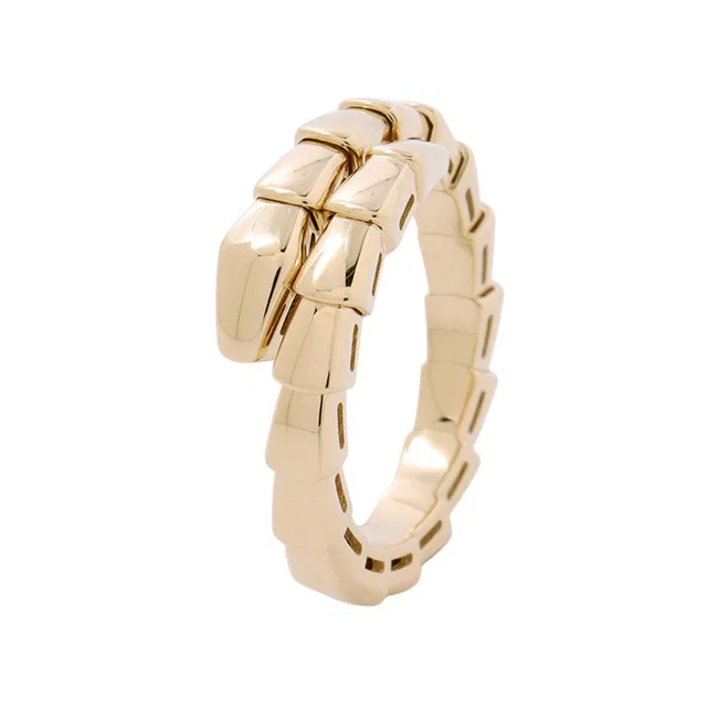 Bvlgari Serpenti Viper Ring Size XL (Approximately size 17-19)358636 18K Yellow Gold in Yellow from GALLERY RARE