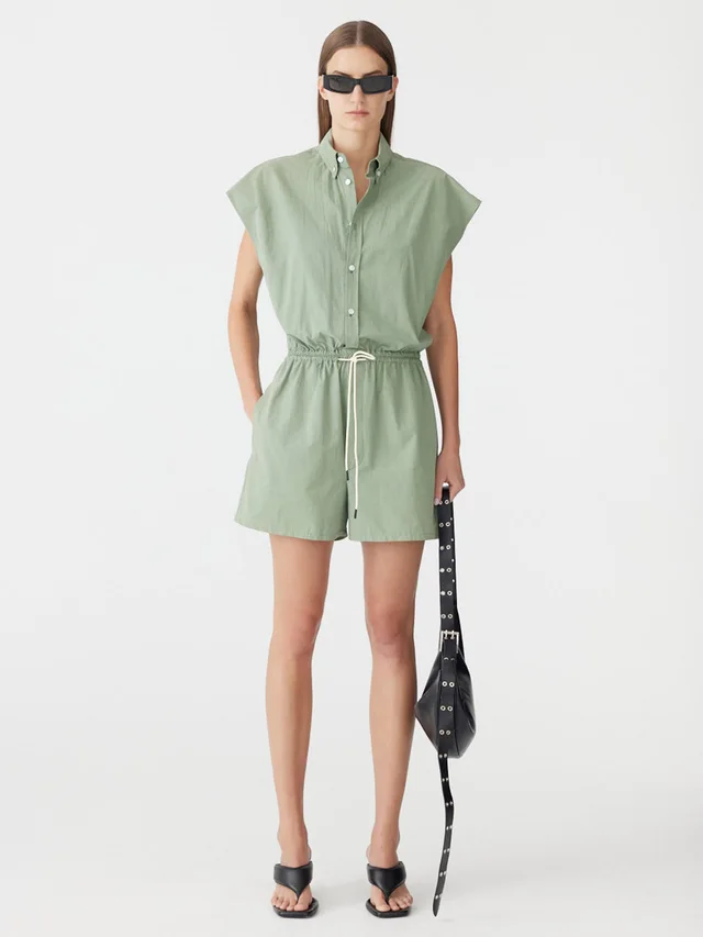 Bassike Crushed Cotton Mini Jumpsuit from bassike, photo 1 of 1