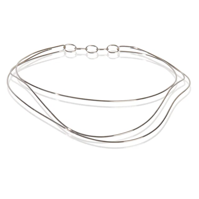 Tiffany & Co. White Gold Elsa Peretti Wave Collar Necklace 18k in White from HEWI