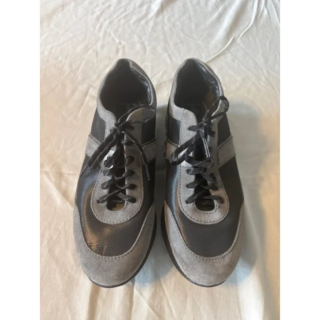 Tod's T Project Sneakers Women 38 Grey Black Leather Suede Low Top Italy in black|gray Suede from Poshmark