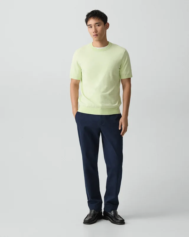 Theory Soris Tee in Light Bilen in FADED LIME 62% Viscose, 38% Polyester; Exclusive Of Elastic, photo 5 of 12 from Theory