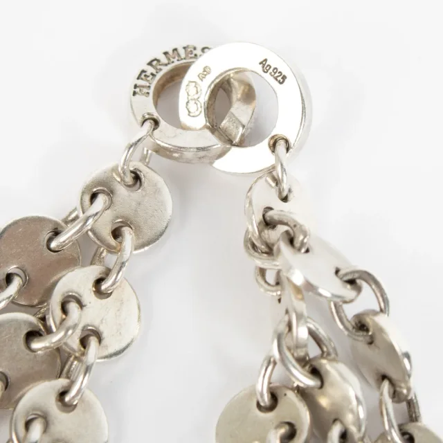 Hermès Sterling Silver Confettis 5 Rangs Necklace in Silver from Labellov, photo 3 of 3