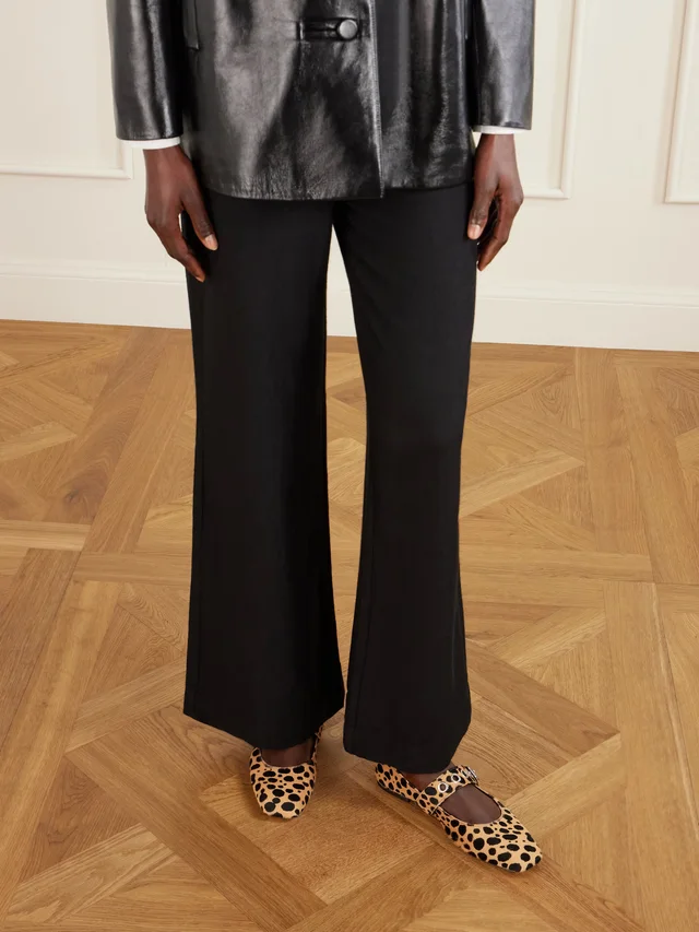 AEYDE Uma eyelet-embellished leopard-print pony hair Mary Jane ballet flats, photo 2 of 2 from NET-A-PORTER (Canada)