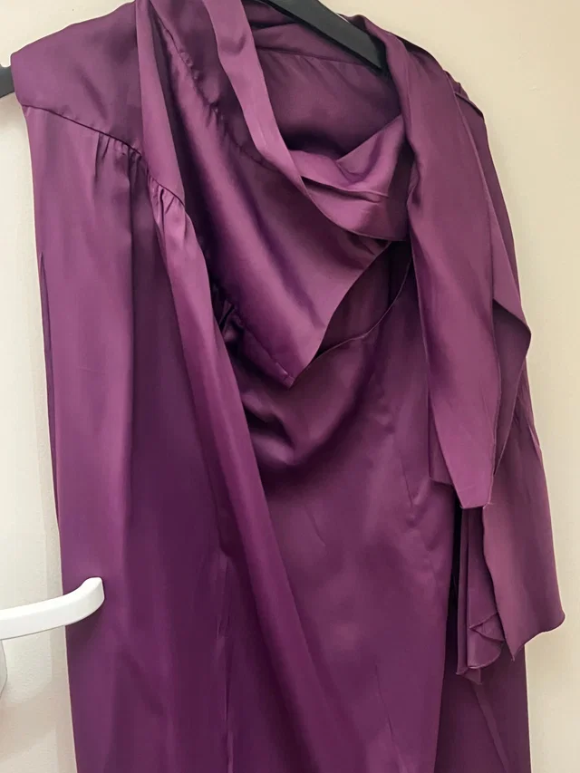 Prada plum Lavalliere dress from Luxury Promise