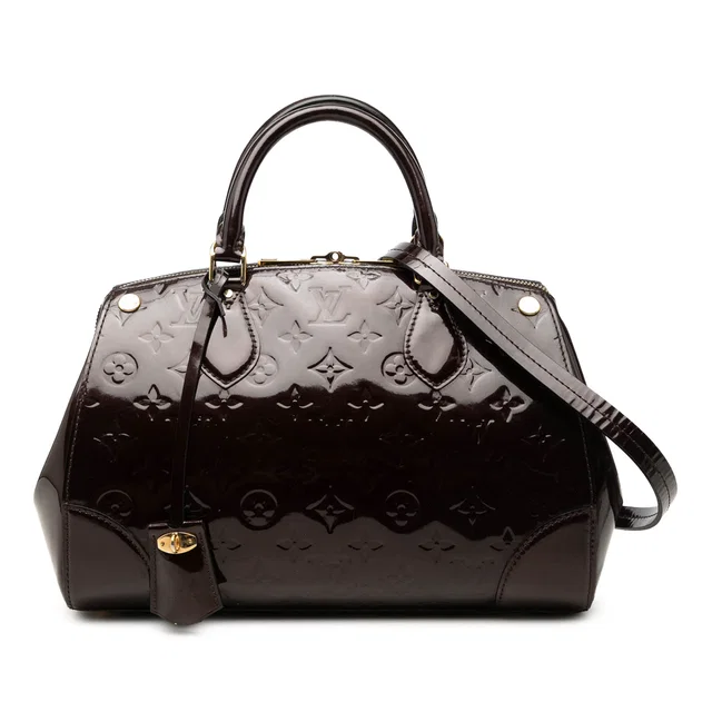 Purple Louis Vuitton Monogram Vernis Santa Monica Satchel in Purple Leather from Designer Revival