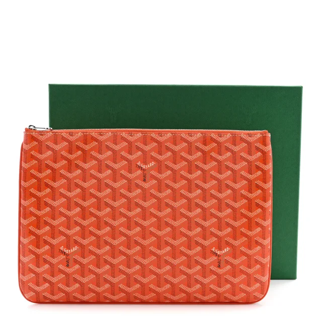Goyard Goyardine Senat Pochette MM Orange in Orange Coated canvas from FASHIONPHILE, photo 7 of 7