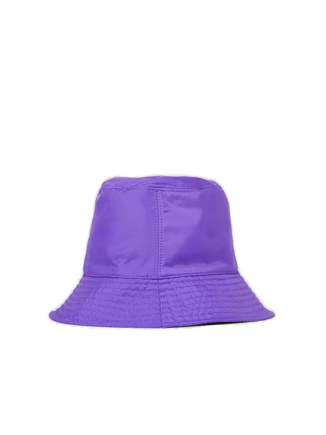 Moncler I109f3b00004596t163i Logo Bucket Hat — Purple Polyester in Purple from HEWI