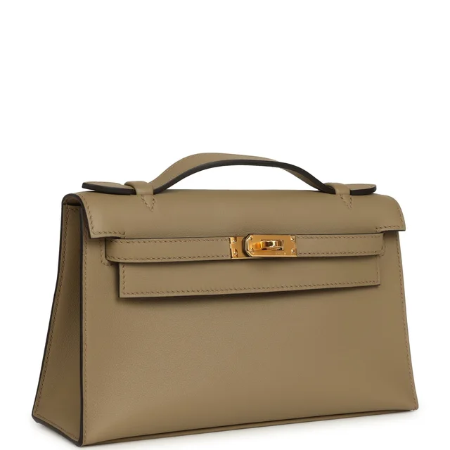 Hermès Kelly Pochette Beige Marfa Swift Gold Hardware in Beige Swift leather from Madison Avenue Couture, photo 2 of 2