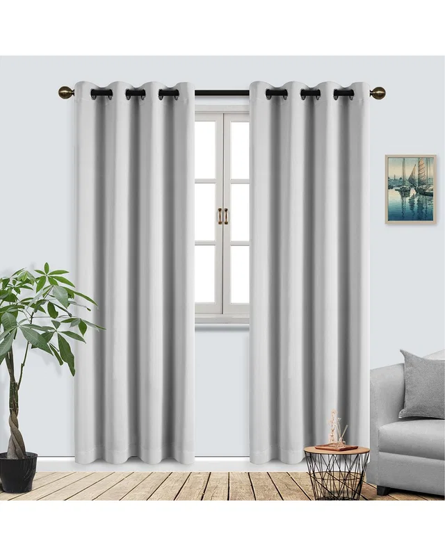 Superior Solid Insulated Thermal Blackout Grommet Curtain Panel Set, image 1 of 1 from Rue La La