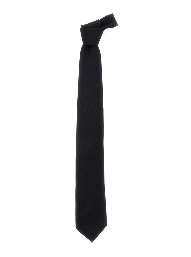 Tom Ford Silk Necktie — Black Neckties in Black Silk from HEWI