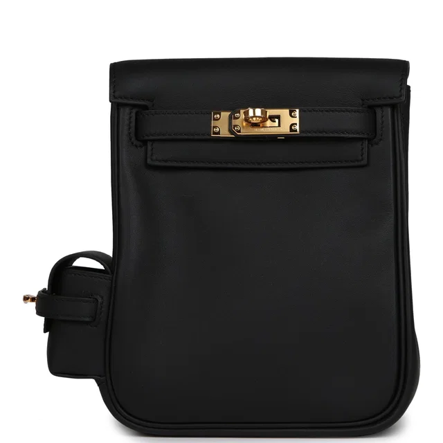 Hermès Mini Kelly Jump Backpack Black Swift Gold Hardware in Black Swift leather from Madison Avenue Couture