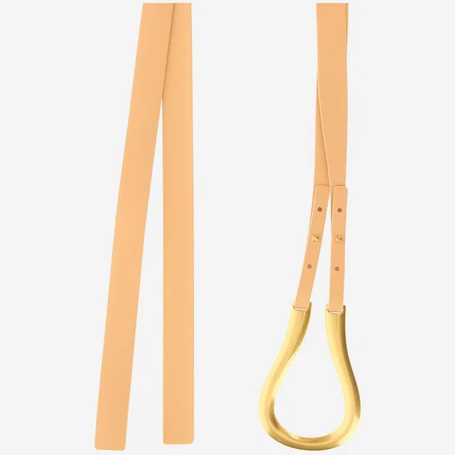 Bottega Veneta French Calfskin Belt — Almond in Calfskin from HEWI