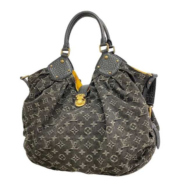 Louis Vuitton Tote Monogram Denim L Black in Black Denim from The Reluxe