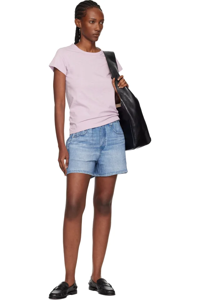 rag & bone Purple 'The Slub' T-shirt, photo 4 of 4 from SSENSE