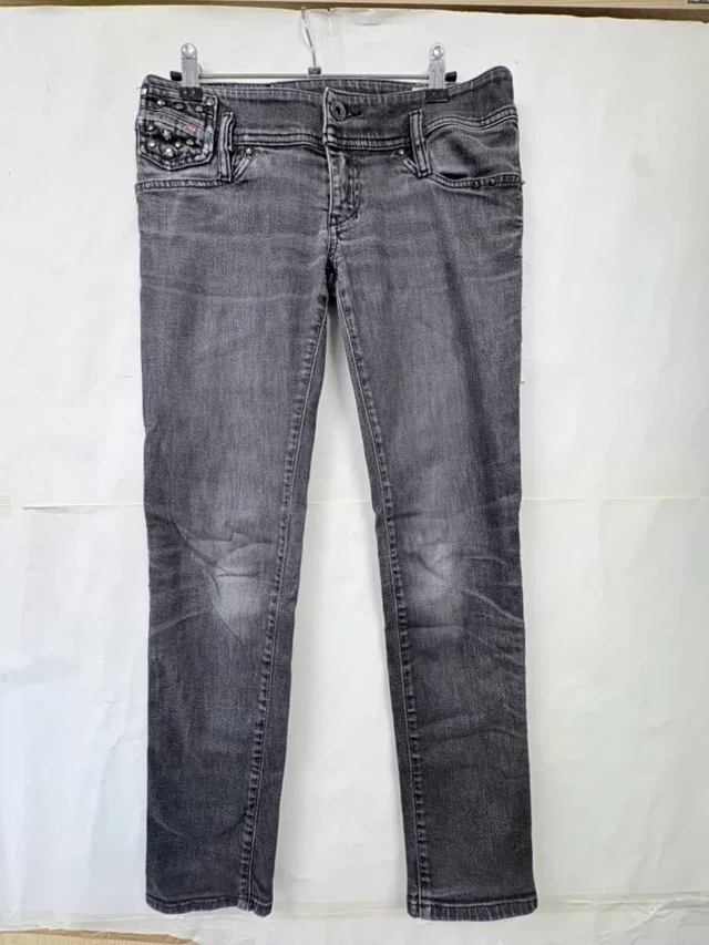 Diesel Industry slim low waist jeans grey Size: 28 in Grey Denim from Oxfam Online Shop