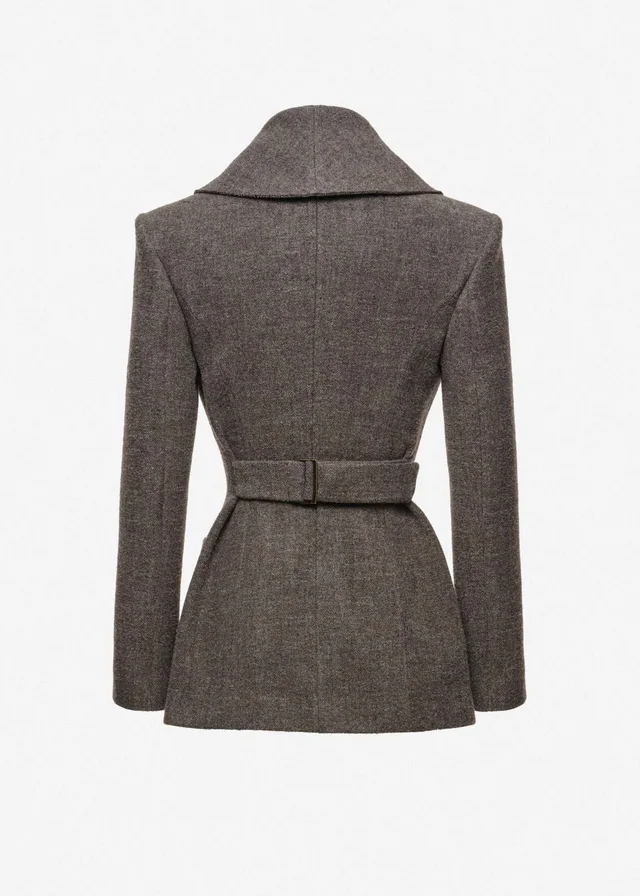 Magda Butrym double-breasted shawl-collar blazer in Main Fabric：Wool 80%,Polyamide 18%,Cashmere 2%;Secondary Material：Silk 100% Details: Double row of buttons Description: This…, photo 2 of 4 from SENSER