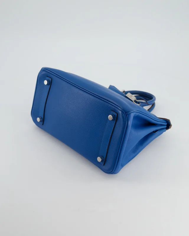 Hermès Birkin 25 Retourne Bag in Blue Epsom leather from Sellier, photo 23 of 26