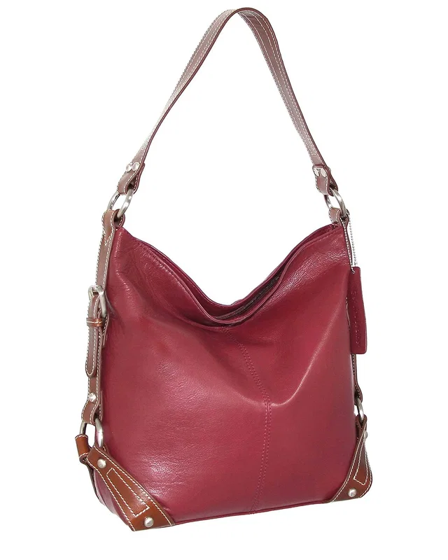 Nino Bossi Moda Milano Hobo Genuine Leather Bucket Bag, image 1 of 1 from Rue La La