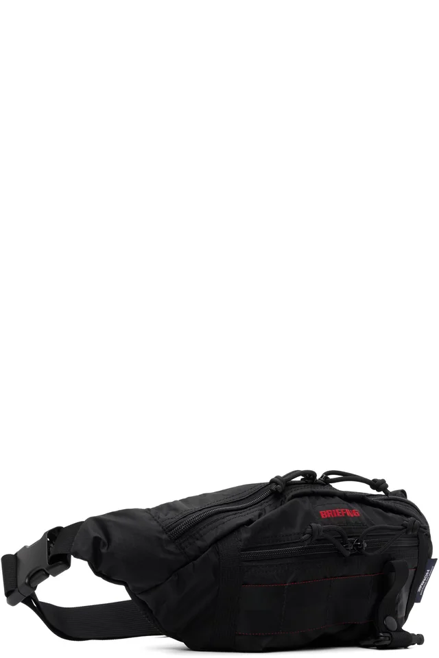 Comme des Garçons Homme Black BRIEFING Edition Nylon Diamond Rip Belt Bag, photo 2 of 4 from SSENSE