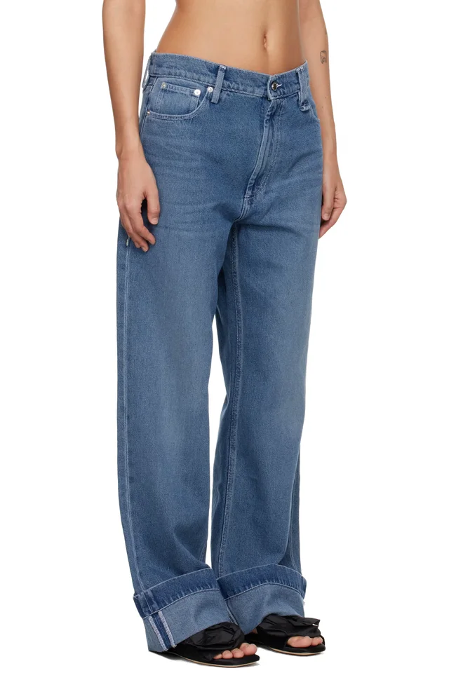 Simone Rocha Blue Straight Leg Jeans, photo 2 of 4 from SSENSE