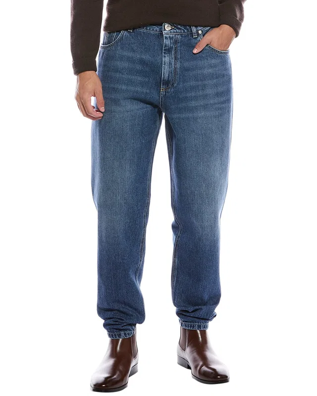 Brunello Cucinelli Medium Wash Easy Fit Jean, image 1 of 1 from Gilt