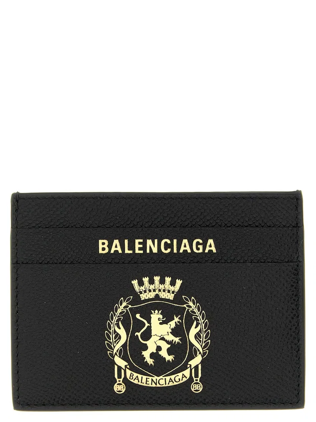 Balenciaga Logo-Embossed Leather Card Case — Black Cases in Black Leather from HEWI