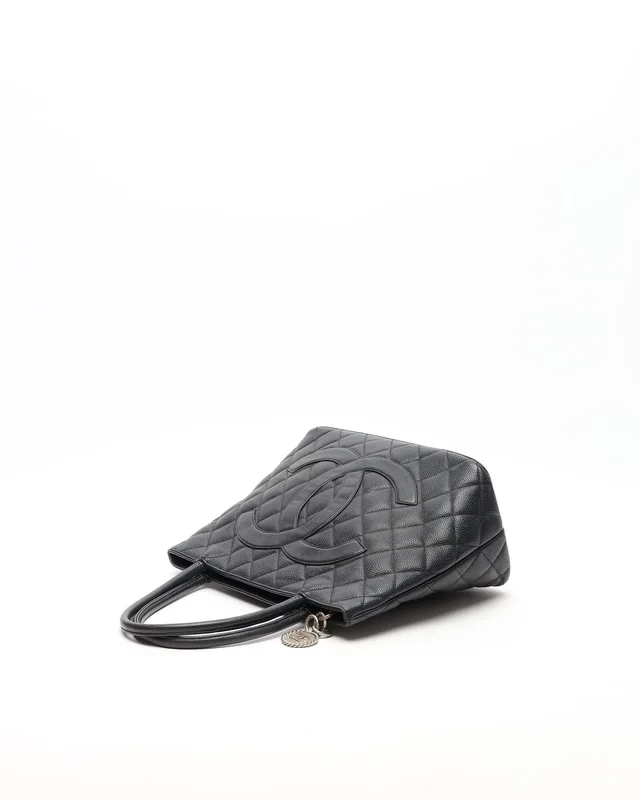 Chanel Caviar Quilted Medallion Tote Bag in Caviar leather from A Retro Tale, photo 5 of 15