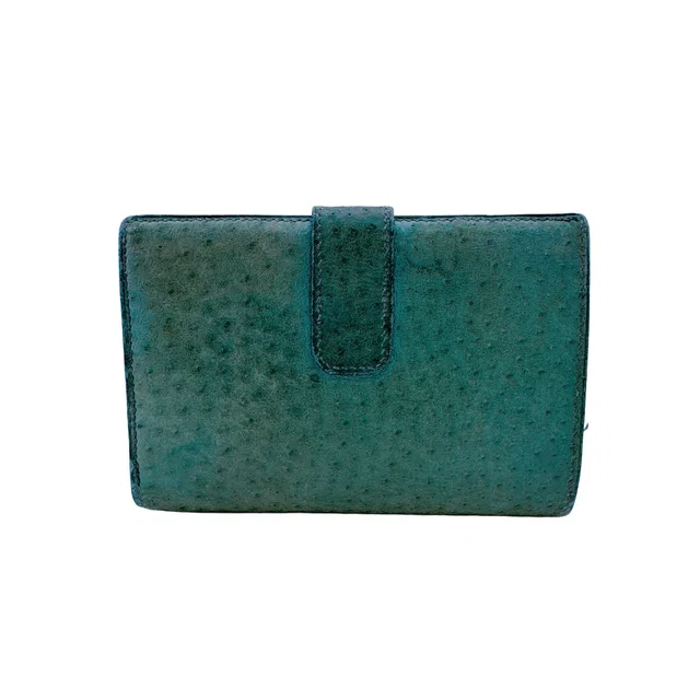 Hermès Jura Exotic Leather Bifold Wallet Compact Mini Green Viton in Green Leather from The Reluxe