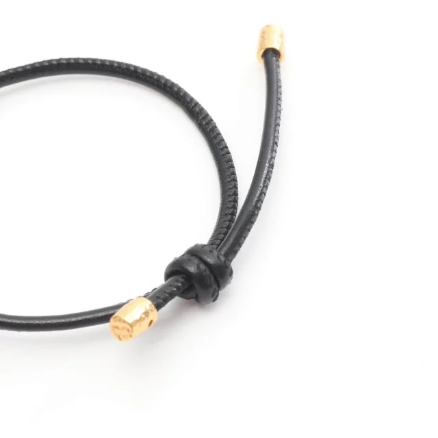 Saint Laurent Cassandra Bracelet in Gold Leather from LuxUness, photo 6 of 6