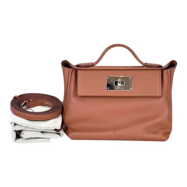 Hermès 2424 Mini in Gold Evercolor with PHW in Gold from Luxury Promise