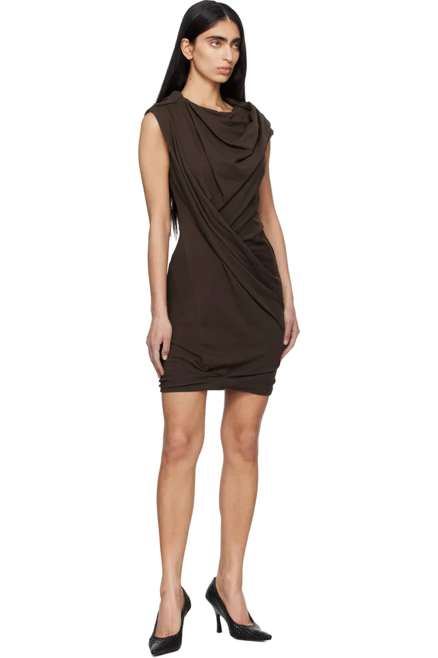 Entire Studios Brown Twist Minidress, photo 4 of 4 from SSENSE
