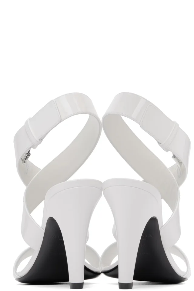 ALAÏA White Cone Heeled Sandals, photo 2 of 4 from SSENSE