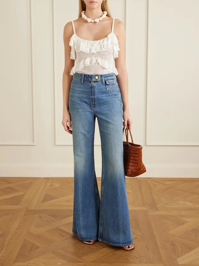 ULLA JOHNSON Odelia high-rise flared jeans in Blue, photo 2 of 2 from NET-A-PORTER (Canada)