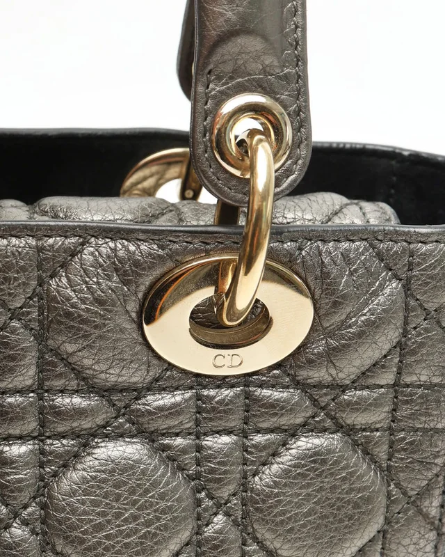 Medium Cannage Metallic Soft Lady Dior Bag in Leather from A Retro Tale, photo 7 of 12