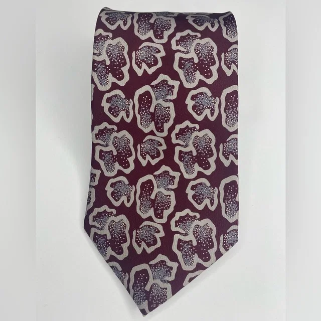 Giorgio Armani Silk Vintage Geometric Shape Neck Tie in gray|red Silk from Poshmark