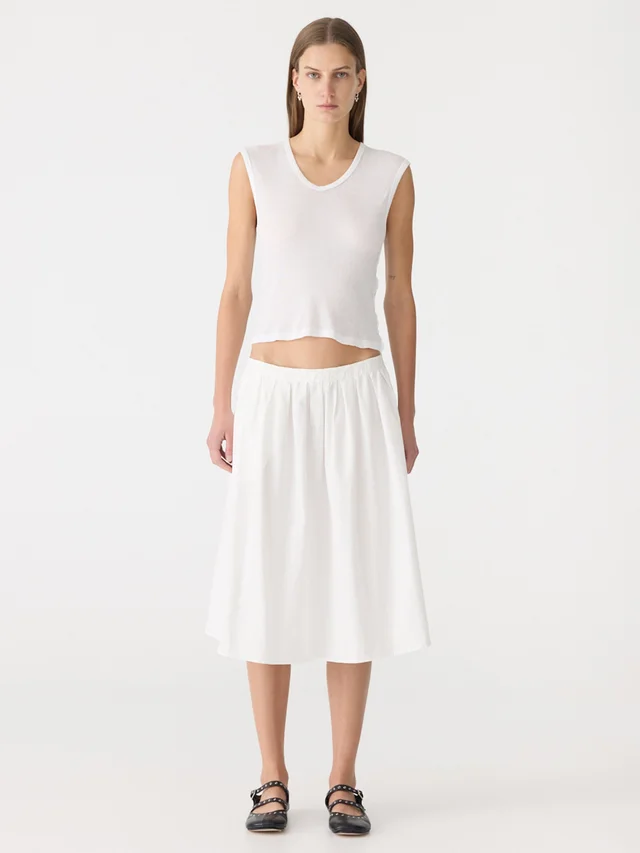 Bassike Crushed Cotton Gathered Skirt from bassike, photo 1 of 1