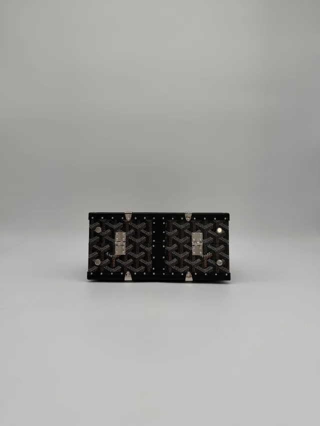 Goyard Saïgon Mini Trunk Bag Black Palladium Hardware in Black from Luxury Promise, photo 10 of 11