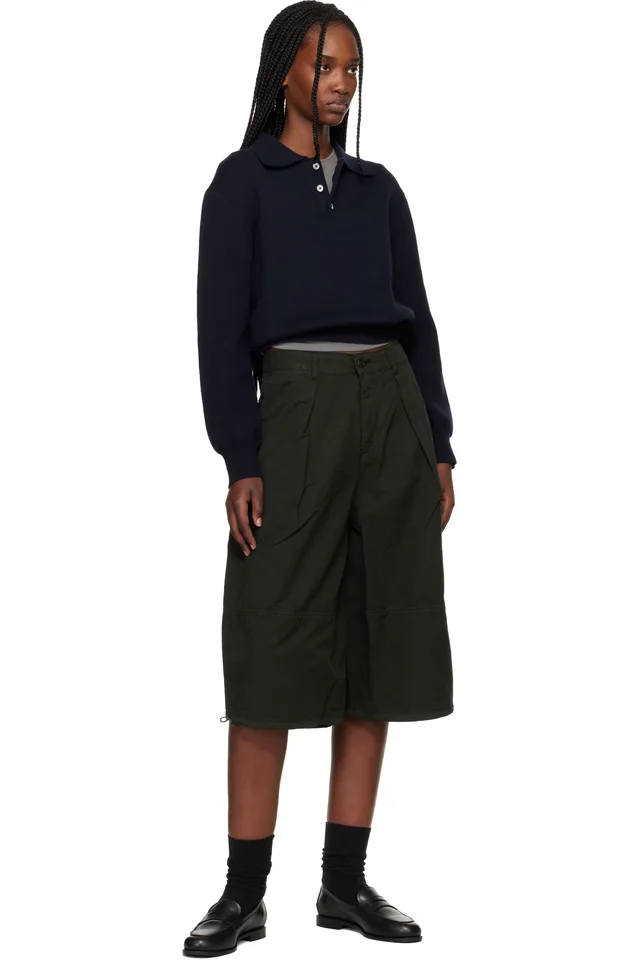 YMC Khaki Salba Shorts, photo 4 of 4 from SSENSE
