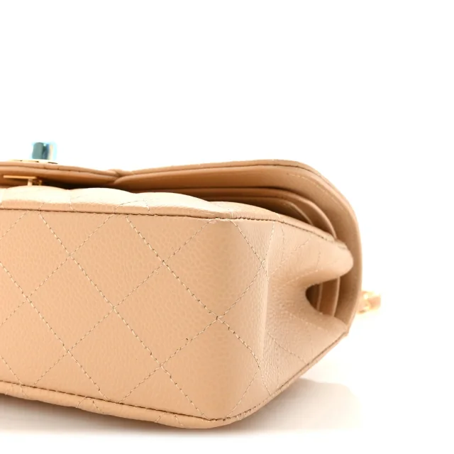 Chanel Caviar Quilted Small Double Flap Beige in Beige Caviar leather from FASHIONPHILE, photo 10 of 10