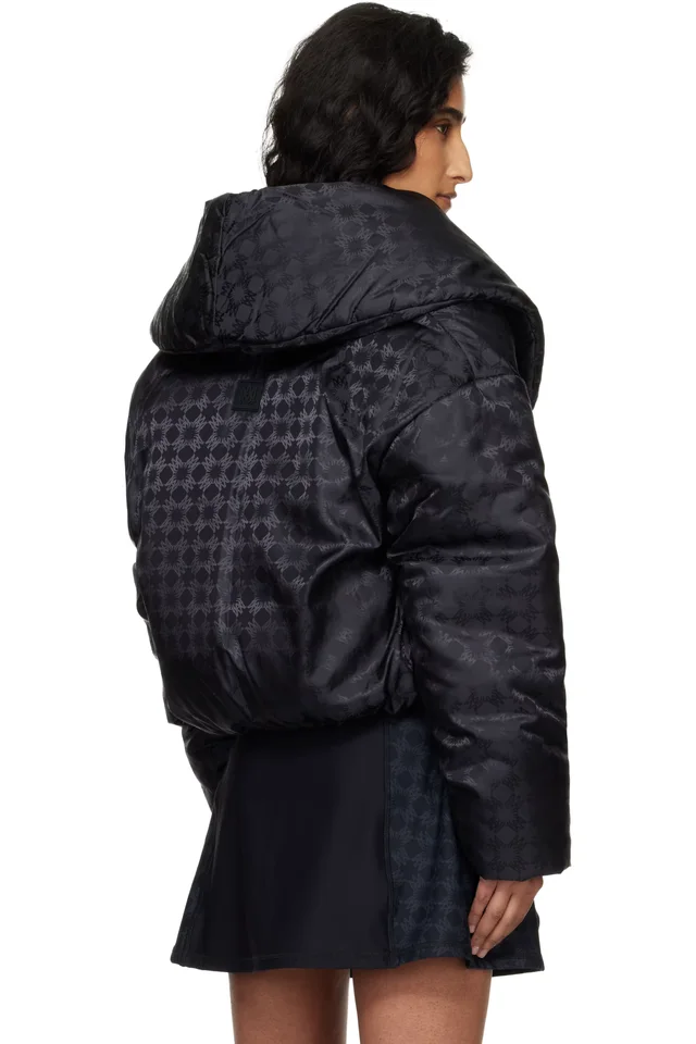 AMIRI Black MA Quad Shawl Down Jacket, photo 3 of 4 from SSENSE