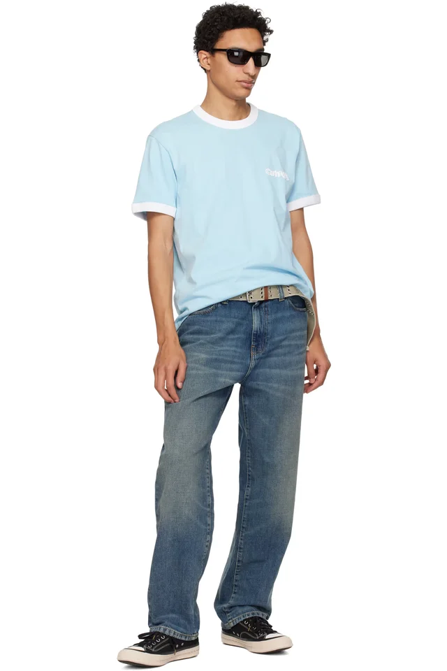Carhartt Work In Progress Blue S/S Lp Ringer T-shirt, photo 4 of 4 from SSENSE