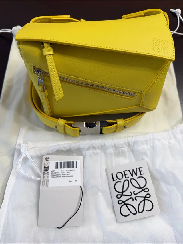 Loewe Puzzle Edge Mini Belt Bag in yellow Leather from Poshmark