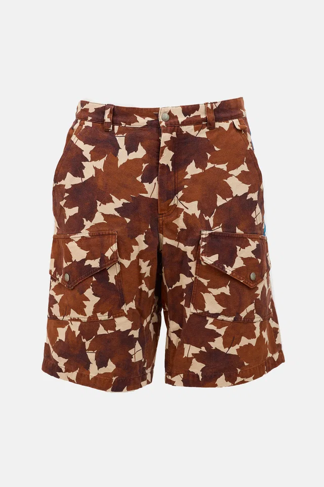 Acne Studios Canvas Printed Cargo Shorts in Multicolor Canvas from VSP Consignment