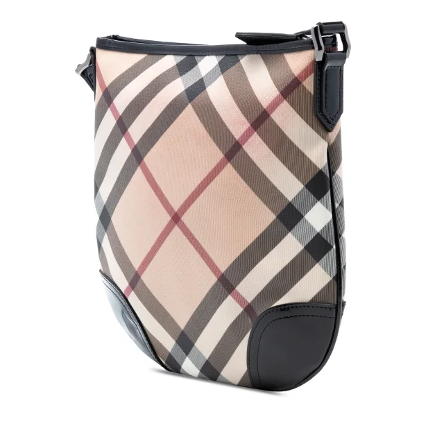 Beige Burberry Supernova Check Coated Canvas Dryden Crossbody in Beige Coated canvas from Designer Revival, photo 2 of 7