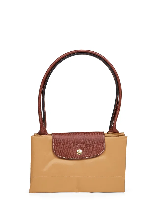 Longchamp Le Pliage Original L Shoulder Bag — Beige Polyamide in Beige Leather from HEWI