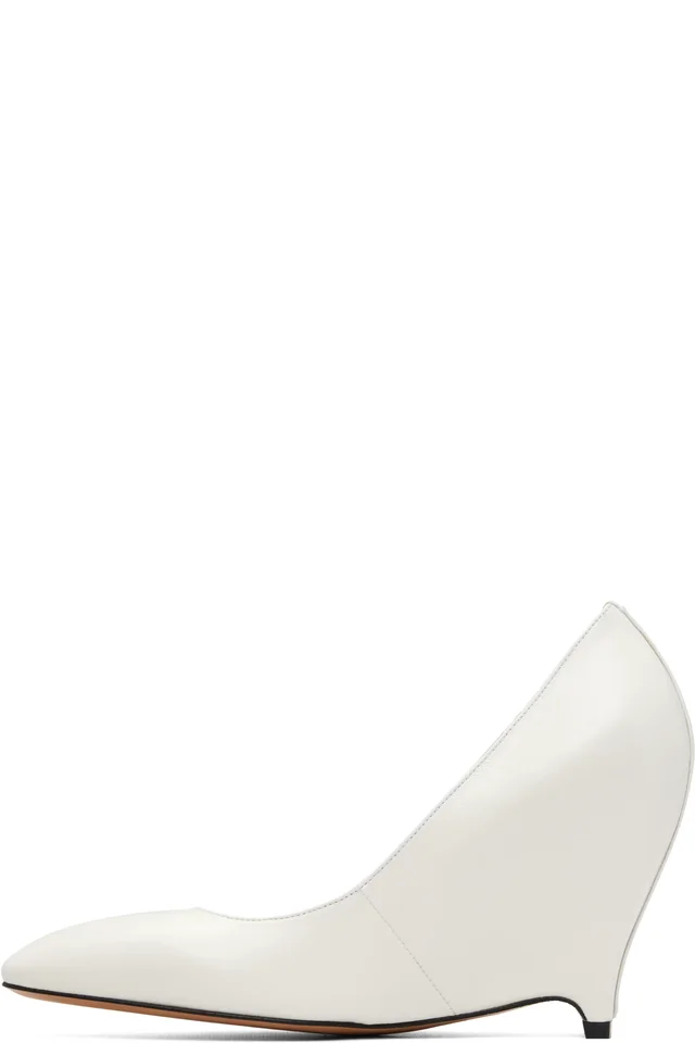 Maison Margiela White Heel-less Pump Heels, photo 3 of 5 from SSENSE