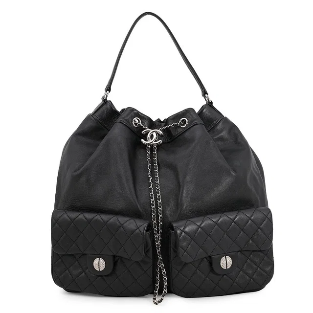 Chanel Matelasse Backpack Black Lambskin in Black Lambskin from GALLERY RARE