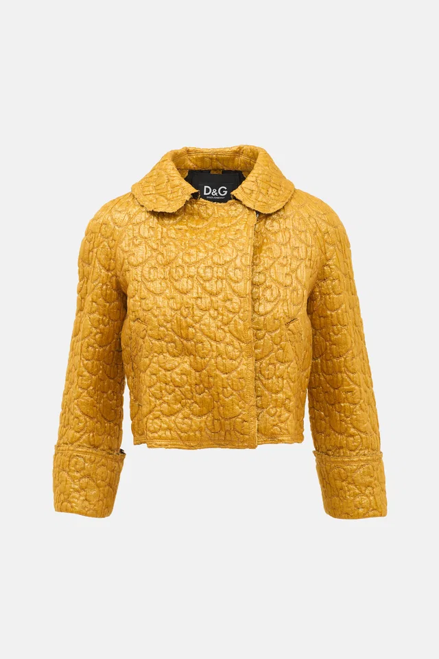 Dolce & Gabbana Vintage Cloqué Jacket in Silk from VSP Consignment
